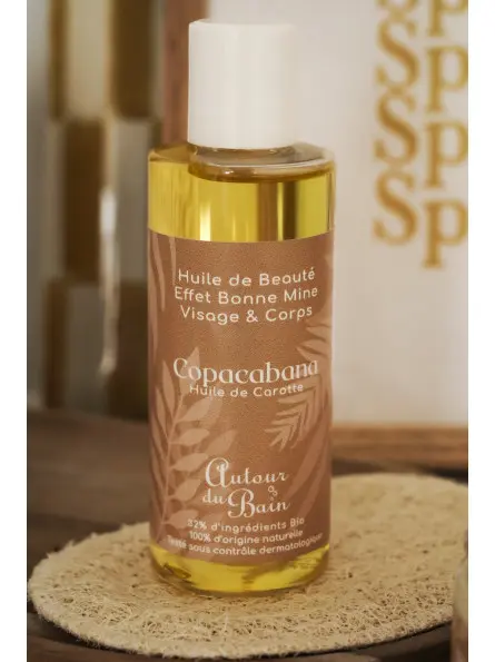 Huile de Beauté Visage et corps Effet Bonne Mine COPACABANA 100ml - autour du bain